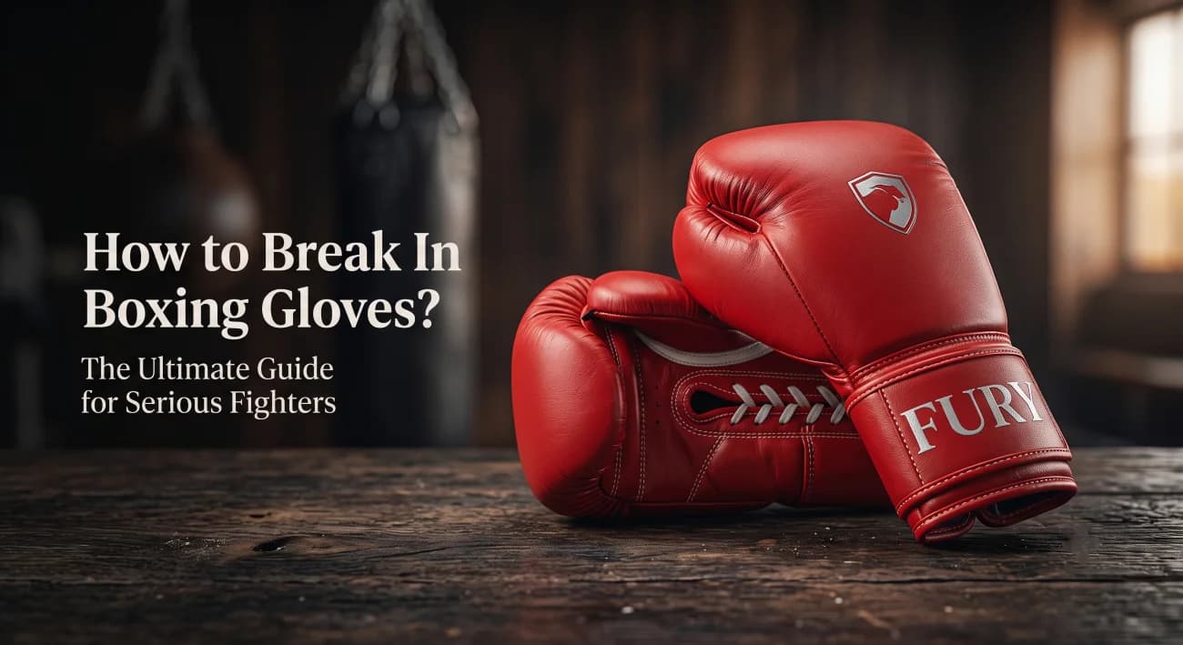 New boxing gloves on the table.