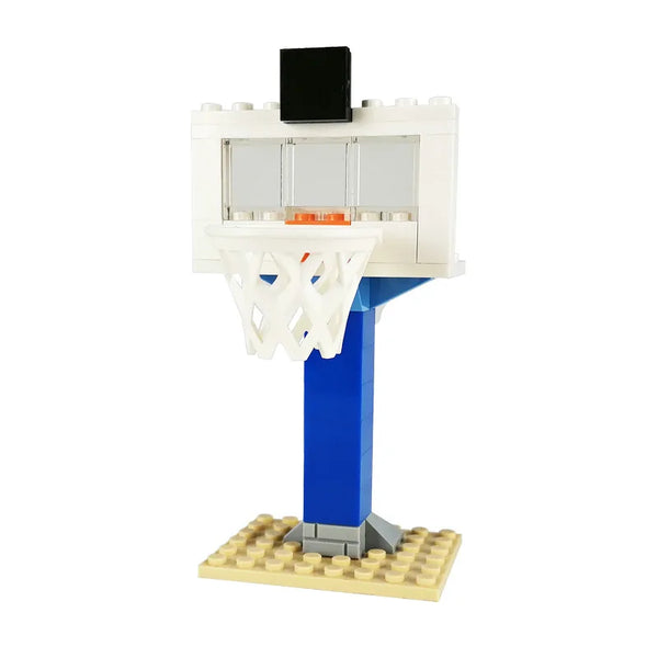 Basketball Stand Court DIY Building Block Set 3D Construction Brick Educational Toy for Children